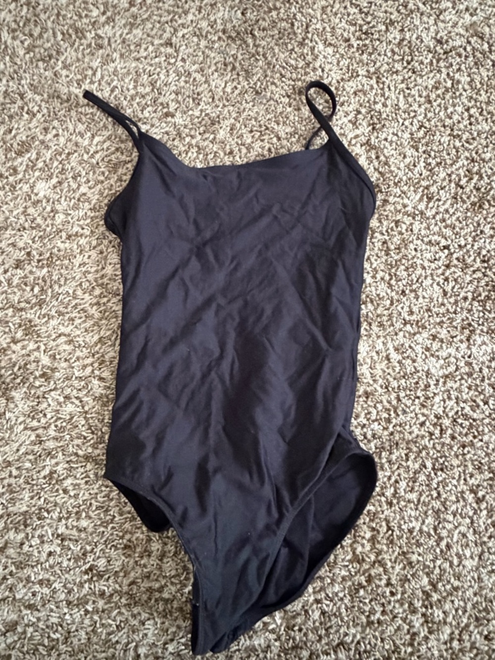 Wear Moi Women's Black Slim-Strap Leotard